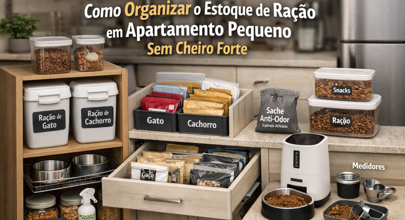 Como organizar o estoque de ração em apartamentos pequenos sem cheiro forte